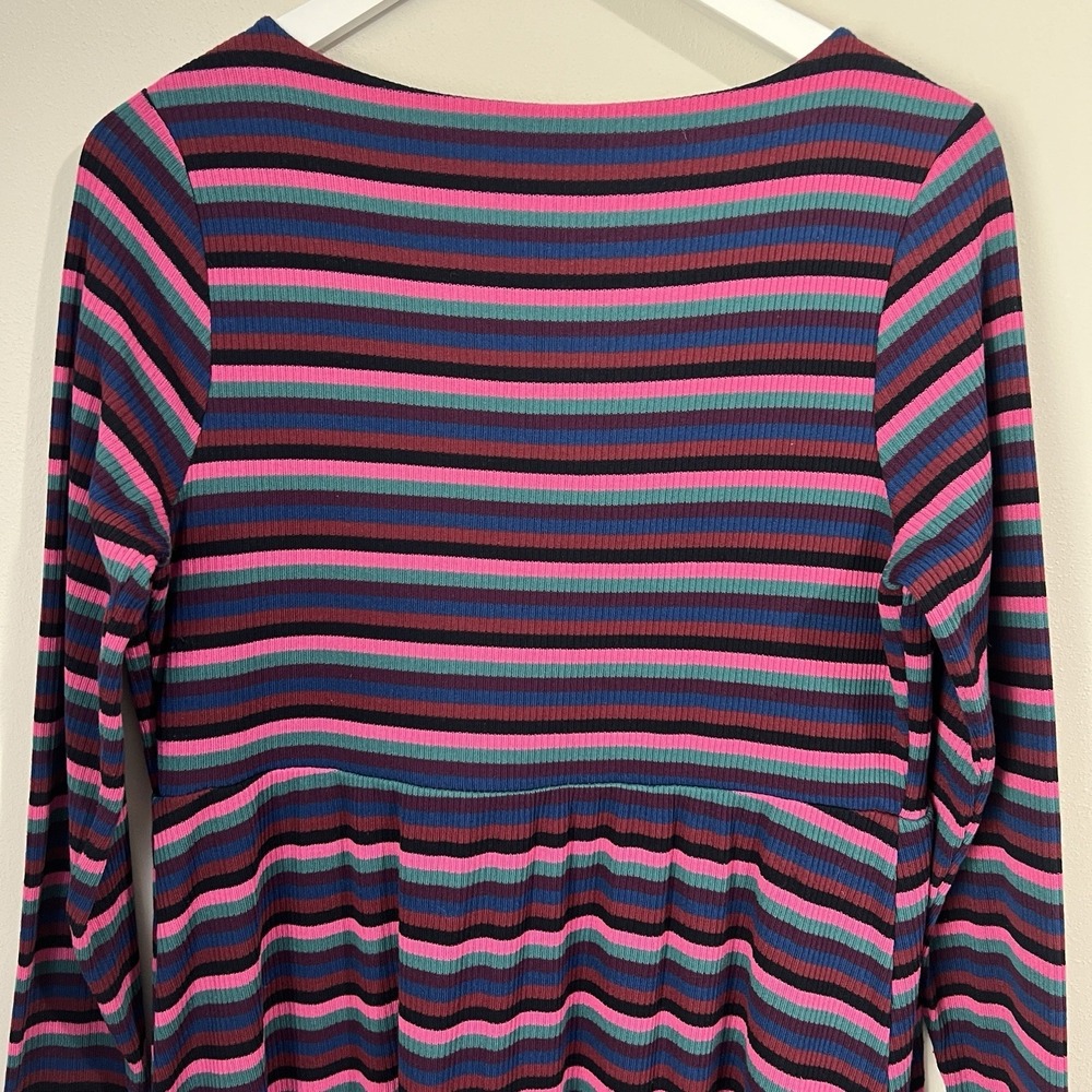 The Nines by Hatch Maternity Women's‎ Large Midi Sweater Dress Striped Ribbed - Picture 8 of 11